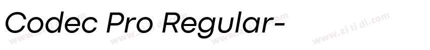 Codec Pro Regular字体转换